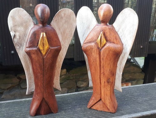 20cm holz weihnachts engel - 1x,