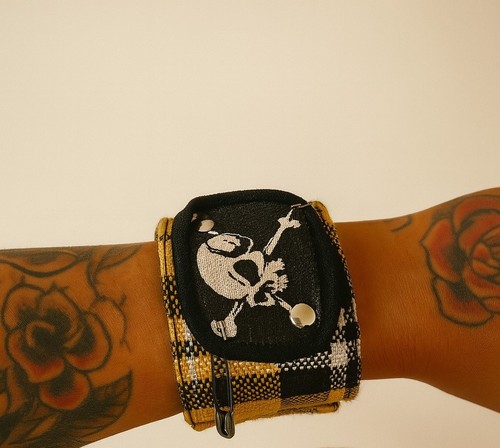2er set armband stoff gelb - stoff,