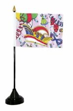 Fahne / Tischflagge Karneval Fasching Kappe 10 x 15 cm Tischfahne Flagge