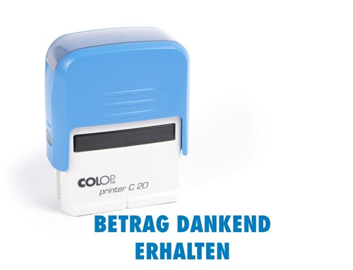 Stempel betrag dankend - stempel,