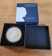 Barbados 2022 1oz Fine Silver Coin From Queen to King - The Royal Succession