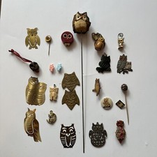 23 Eulen Kleinfiguren Konvolut Sammlung Vintage Einige Sind Handgemachte Seltene