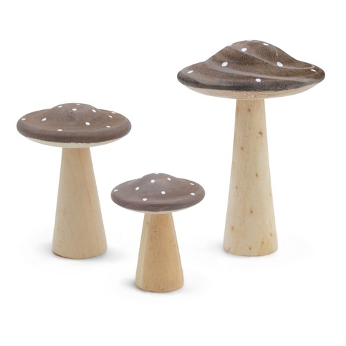 Holz fliegen pilz figur 3er - pilz,