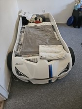 MARQA Autobett 90x200 Kinderbett Rennwagenbett Polizeiautobett  inkl.Rollrost