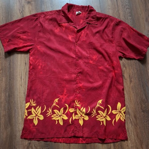 Hawaiihemd batrik rot blumen - hawaiihemd,
