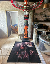 Teppich / Wanddeko mit Indianermotiv 120 x 160 cm Teppich zum Wohlfühlen