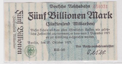 Billionen mark banknote - billionen,