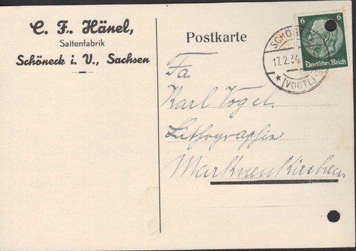 Schöneck postkarte 1934 c - 1934,,