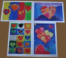 limitiert 4x Pop Art Bilder Stanley King Herzen signiert Heart Lithographie rar