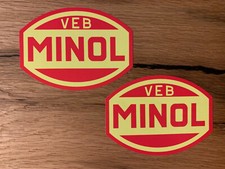 2x Minol VEB DDR Aufkleber Ossi Auto Osten für Trabbi Simson Schwalbe Lada #686