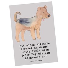 Postkarte Airedale Terrier