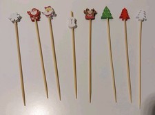 8 Holz-Stecker/ Weihnachten/ Basteln/ Cocktails/ Deko