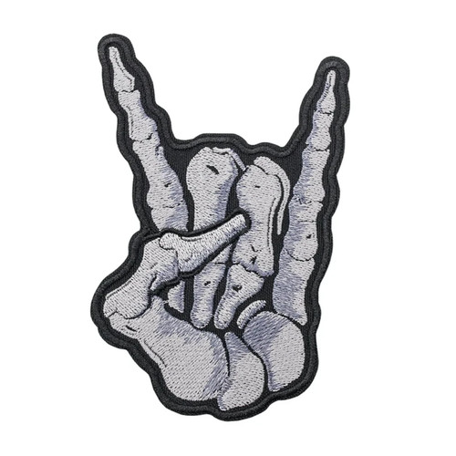 Skeletthand aufnäher patch - skeletthand,