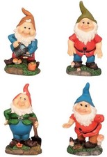 3 Stück lustige Gartenzwerge