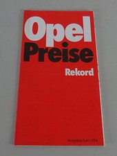 Price list/brochure Opel