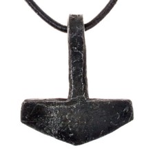 Geschmiedeter Eisen Mjölnir - Thorshammer Amulett Mittelalter Hammer Anhänger