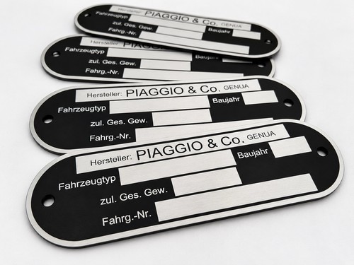 Typenschild passend für