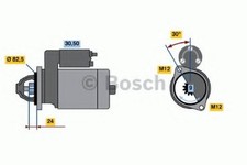 BOSCH 0 986 011 150 Starter Anlasser 2,3kW passend für MERCEDES-BENZ UNIMOG 12V