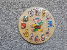 Kleinkind Holz Steckpuzzle Uhr