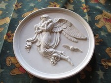 Großes Porzellanrelief Royal Copenhagen Thorvaldsen 26,3 cm um 1870 Engel Nacht