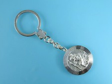 Schlüssel-Anhänger mit Christophorus-Medaille massiv Silber 925/ooo