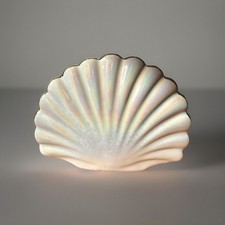 Edler Serviettenhalter aus Porzellan – Jakobsmuschel - handgefertigt in Italien