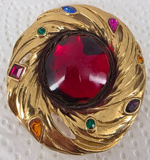 Vintage große Yves Saint Laurent Brosche/Anhänger Durchmesser ca. 65mm