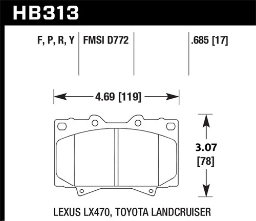 Hawk performance hb313y 685 - hawk, hb313y.685