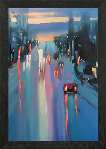 Gerahmtes wandbild verregnetes - wandbild,