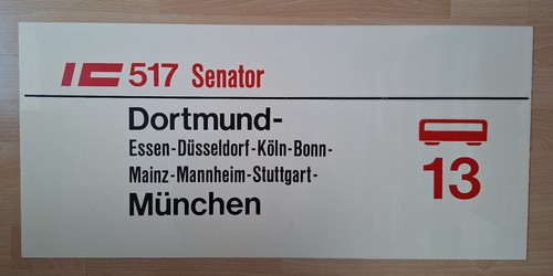 Zuglaufschild lokschild 517 - zuglaufschild,