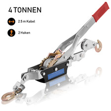  Seilzug mit Ratsche 4T 4000kg Zug Ratschenzug Flaschenzug Handseilzug Greifzug
