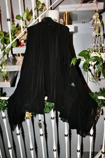 CN-G Weste Überwurf Transparent schwarz Zipfelig A-Linie XXL