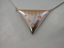 feines Collier Design Platin 950 / Gold 750  - Henrich und Denzel um 1995