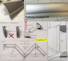 Nischenrückwand Profil Wandabschluß Kombi Profil WAP Wandanschluß Wischleiste 