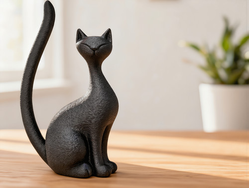 Elegante katzen skulptur - elegante,