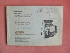 alte Ersatzteilliste Heidelberger Druckmaschinen GTO / TO in 4 Sprachen von 1976