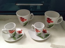 Schönes Tassen Set von Schloß Amalienburg je 2 Espresso Tassen+ Kaffeebecher 