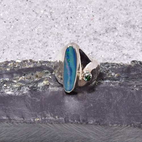 Opal ring 925er silber - 925er,