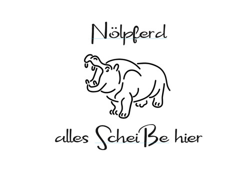 Schablone nölpferd - schablone,