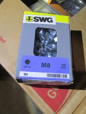 Packung Sechskantmuttern Mutter M8 verzinkt 100Stück DIN934 / H2DV3Reg3K8