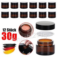 12x leer Glastiegel Braun