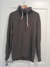 Naketano Hoodie Schalkragen Pullover Gr L braun 100% Baumwolle