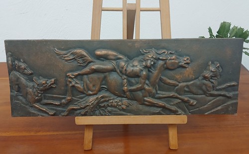 Antike kupferplatte reiter - antike,