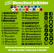 Wunschtext 2x10cm Aufkleber