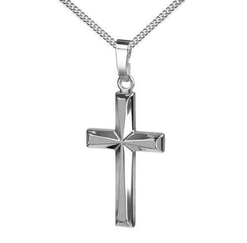 Kreuz anhänger hochglanz - in,