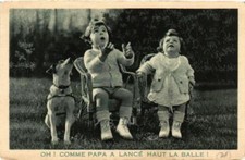 CPA AK Oh wie Papa den Ball