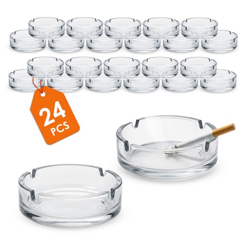 Glas aschenbecher rund - glas,