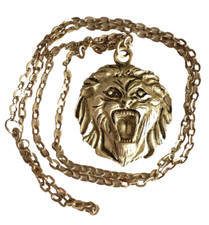 großer LÖWENKOPF Anhänger +