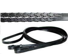 FSS DOPPELTRENSE ZÜGEL GESCHNÜRT GEWEBTES ZOPF Set Lederdressur & einfache Bordsteinshow