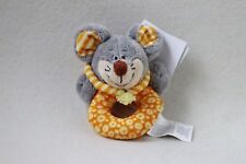 Kik Maus grau orange Rassel